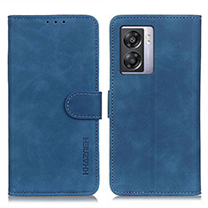 Coque Portefeuille Livre Cuir Etui Clapet K09Z pour Oppo K10 5G India Bleu