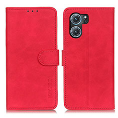 Coque Portefeuille Livre Cuir Etui Clapet K09Z pour Oppo K10 5G Rouge