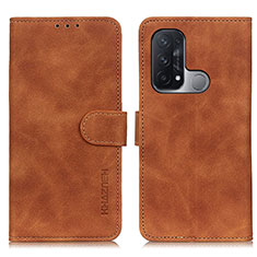 Coque Portefeuille Livre Cuir Etui Clapet K09Z pour Oppo Reno5 A Marron