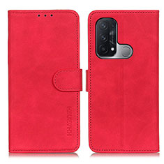 Coque Portefeuille Livre Cuir Etui Clapet K09Z pour Oppo Reno5 A Rouge