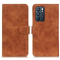 Coque Portefeuille Livre Cuir Etui Clapet K09Z pour Oppo Reno6 5G Marron