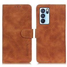 Coque Portefeuille Livre Cuir Etui Clapet K09Z pour Oppo Reno6 Pro 5G India Marron