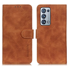 Coque Portefeuille Livre Cuir Etui Clapet K09Z pour Oppo Reno6 Pro 5G Marron