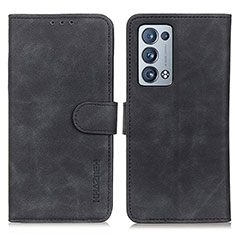 Coque Portefeuille Livre Cuir Etui Clapet K09Z pour Oppo Reno6 Pro 5G Noir