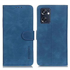 Coque Portefeuille Livre Cuir Etui Clapet K09Z pour Oppo Reno7 SE 5G Bleu