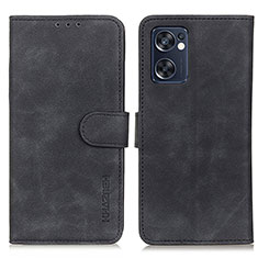 Coque Portefeuille Livre Cuir Etui Clapet K09Z pour Oppo Reno7 SE 5G Noir