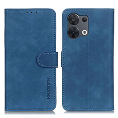 Coque Portefeuille Livre Cuir Etui Clapet K09Z pour Oppo Reno8 5G Bleu