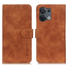 Coque Portefeuille Livre Cuir Etui Clapet K09Z pour Oppo Reno8 5G Marron