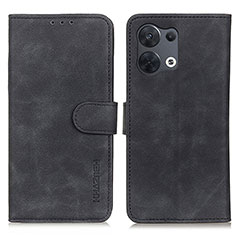 Coque Portefeuille Livre Cuir Etui Clapet K09Z pour Oppo Reno8 5G Noir