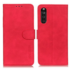 Coque Portefeuille Livre Cuir Etui Clapet K09Z pour Sony Xperia 10 III Rouge