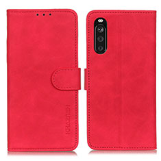 Coque Portefeuille Livre Cuir Etui Clapet K09Z pour Sony Xperia 10 III SO-52B Rouge