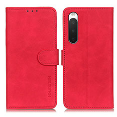 Coque Portefeuille Livre Cuir Etui Clapet K09Z pour Sony Xperia 10 IV SO-52C Rouge