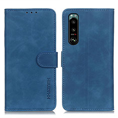 Coque Portefeuille Livre Cuir Etui Clapet K09Z pour Sony Xperia 5 III Bleu