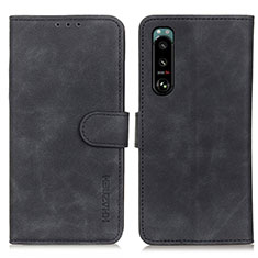 Coque Portefeuille Livre Cuir Etui Clapet K09Z pour Sony Xperia 5 III Noir