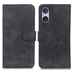 Coque Portefeuille Livre Cuir Etui Clapet K09Z pour Sony Xperia 5 V Noir