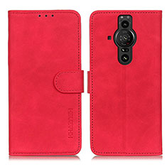 Coque Portefeuille Livre Cuir Etui Clapet K09Z pour Sony Xperia PRO-I Rouge