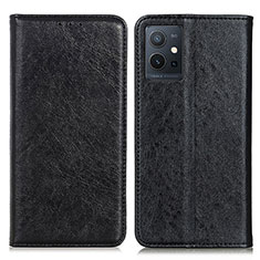 Coque Portefeuille Livre Cuir Etui Clapet K09Z pour Vivo T1 5G India Noir