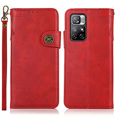 Coque Portefeuille Livre Cuir Etui Clapet K09Z pour Xiaomi Poco M4 Pro 5G Rouge