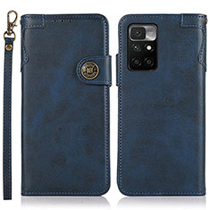 Coque Portefeuille Livre Cuir Etui Clapet K09Z pour Xiaomi Redmi 10 (2022) Bleu