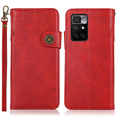 Coque Portefeuille Livre Cuir Etui Clapet K09Z pour Xiaomi Redmi 10 (2022) Rouge