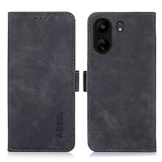 Coque Portefeuille Livre Cuir Etui Clapet K09Z pour Xiaomi Redmi 13C Noir