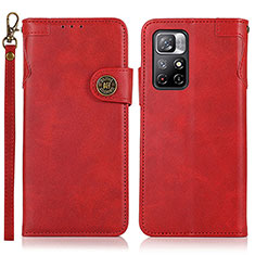 Coque Portefeuille Livre Cuir Etui Clapet K09Z pour Xiaomi Redmi Note 11 5G Rouge