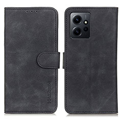 Coque Portefeuille Livre Cuir Etui Clapet K09Z pour Xiaomi Redmi Note 12 4G Noir