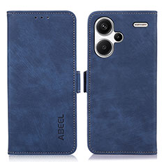 Coque Portefeuille Livre Cuir Etui Clapet K09Z pour Xiaomi Redmi Note 13 Pro+ Plus 5G Bleu