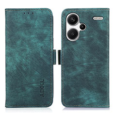 Coque Portefeuille Livre Cuir Etui Clapet K09Z pour Xiaomi Redmi Note 13 Pro+ Plus 5G Vert