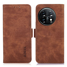 Coque Portefeuille Livre Cuir Etui Clapet K10Z pour OnePlus 11 5G Marron