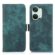 Coque Portefeuille Livre Cuir Etui Clapet K10Z pour OnePlus Ace 2V 5G Vert