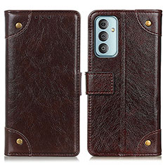 Coque Portefeuille Livre Cuir Etui Clapet KZ06 pour Samsung Galaxy F23 5G Marron