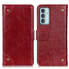 Coque Portefeuille Livre Cuir Etui Clapet KZ6 pour Samsung Galaxy M23 5G Rouge