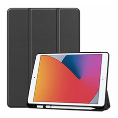 Coque Portefeuille Livre Cuir Etui Clapet L01 pour Apple iPad 10.2 (2019) Noir