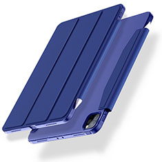 Coque Portefeuille Livre Cuir Etui Clapet L01 pour Apple iPad Pro 12.9 (2020) Bleu