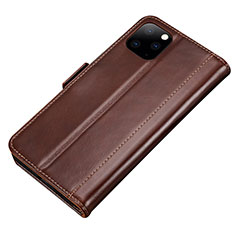 Coque Portefeuille Livre Cuir Etui Clapet L01 pour Apple iPhone 11 Pro Max Marron