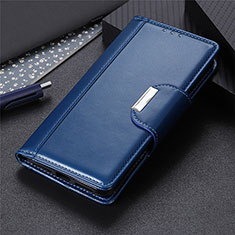 Coque Portefeuille Livre Cuir Etui Clapet L01 pour Apple iPhone 12 Bleu