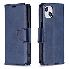 Coque Portefeuille Livre Cuir Etui Clapet L01 pour Apple iPhone 13 Bleu