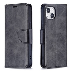 Coque Portefeuille Livre Cuir Etui Clapet L01 pour Apple iPhone 13 Mini Noir