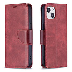 Coque Portefeuille Livre Cuir Etui Clapet L01 pour Apple iPhone 13 Mini Rouge