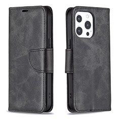 Coque Portefeuille Livre Cuir Etui Clapet L01 pour Apple iPhone 14 Pro Max Noir