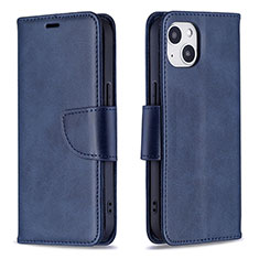 Coque Portefeuille Livre Cuir Etui Clapet L01 pour Apple iPhone 15 Bleu