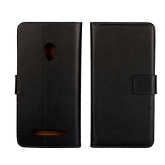 Coque Portefeuille Livre Cuir Etui Clapet L01 pour Asus Zenfone 5 Noir