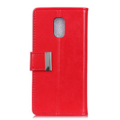 Coque Portefeuille Livre Cuir Etui Clapet L01 pour Asus ZenFone V Live Rouge