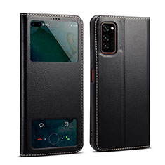 Coque Portefeuille Livre Cuir Etui Clapet L01 pour Huawei Honor V30 5G Noir