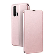 Coque Portefeuille Livre Cuir Etui Clapet L01 pour Huawei Nova 6 5G Or Rose