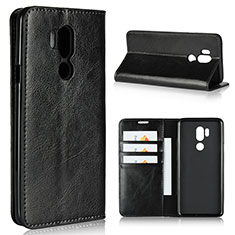 Coque Portefeuille Livre Cuir Etui Clapet L01 pour LG G7 Noir