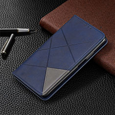 Coque Portefeuille Livre Cuir Etui Clapet L01 pour Motorola Moto G8 Plus Bleu