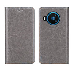 Coque Portefeuille Livre Cuir Etui Clapet L01 pour Nokia 8.3 5G Gris