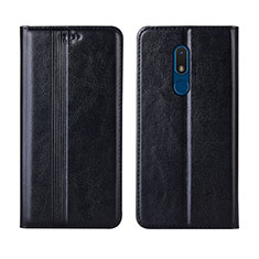 Coque Portefeuille Livre Cuir Etui Clapet L01 pour Nokia C3 Noir